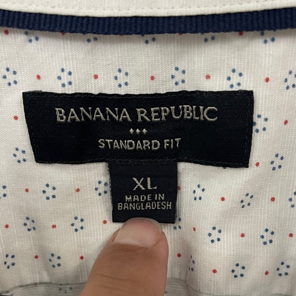 Banana Republic Light Gray Casual Button Down Shirt - Picture 2 of 6